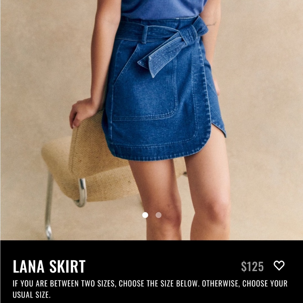 Sézane Lana Denim Skirt size 34 (2)
